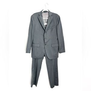 Domenico Vacca Grey 100% wool pinstripe pant Suit